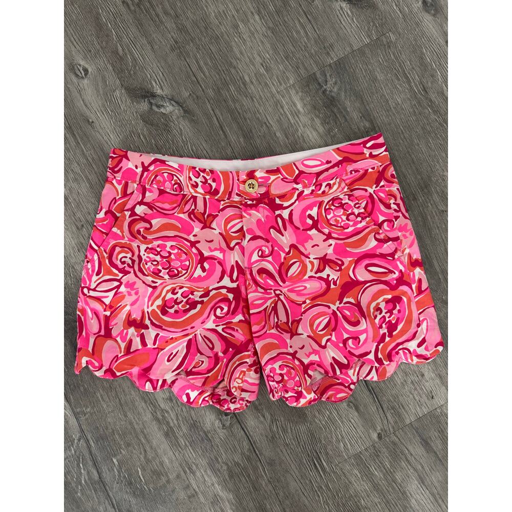 Lilly Pulitzer The Buttercup Short "Mango Salsa" Pink Print Size 00